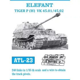   Friulmodel Tracks for Elefant / Ferdinand - Elefant / Tiger (P) VK 45.01 / VK 45.02 – fém lánctalpkészlet