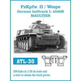   Friulmodel Tracks for Pz.Kpfw. II Wespe - Pz.Kpfw.II / L4500R Maultier féllánctalpas – fém lánctalpkészlet