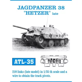   Friulmodel Tracks for Jagdpanzer Hetzer - Jagdpanzer 38 Hetzer, késői változat – fém lánctalpkészlet