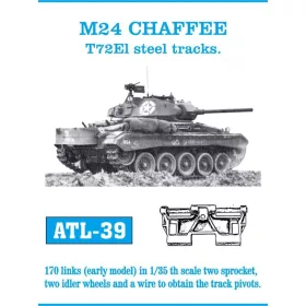   Friulmodel Tracks for M24 CHAFFEE - T72E1 acél lánctalp – fém lánctalpkészlet
