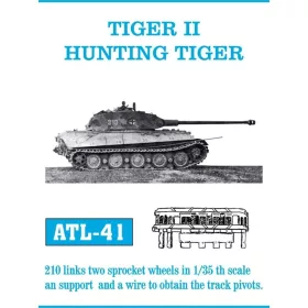   Friulmodel Tracks for Tiger II Hunting Tiger. Early Model - Tiger II / Jagdtiger, korai változat – fém lánctalpkészlet
