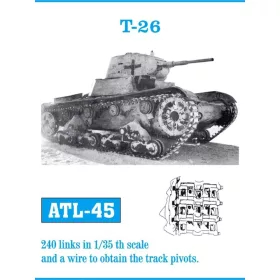 Friulmodel Tracks for 7 TP/ T-26 - fém lánctalpkészlet