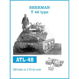   Friulmodel Tracks for Sherman T 48 Type - fém lánctalpkészlet