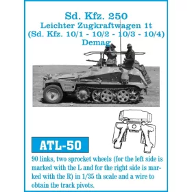   Friulmodel Tracks for Sd.Kfz 250 - Sd.Kfz.250 / Sd.Kfz.10 család – fém lánctalpkészlet