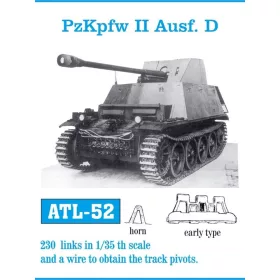   Friulmodel Tracks for PzKpfw. Marder II Ausf.D Flammpz.II early Flammpz.II early - Pz.Kpfw.II Ausf.D / Marder II Ausf.D / Flammpanzer II, korai változat – fém lánctalpkészlet
