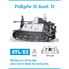   Friulmodel Tracks for PzKpfw. Marder II Ausf.D Flammpz.II late Flammpz.II late - Pz.Kpfw.II Ausf.D / Marder II Ausf.D / Flammpanzer II, késői változat – fém lánctalpkészlet