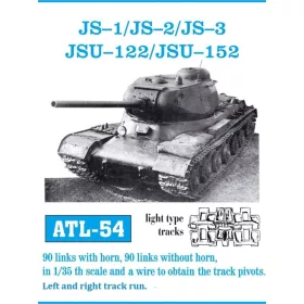   Friulmodel Tracks for JS-I + II + III/ JSU-122/152 - IS-1 / IS-2 / IS-3 / ISU-122 / ISU-152 – fém lánctalpkészlet