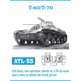Friulmodel Tracks for T-60/ T-70 - fém lánctalpkészlet