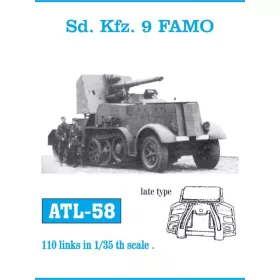   Friulmodel Tracks for Sd.Kfz.9 FAMO. late. - fém lánctalpkészlet