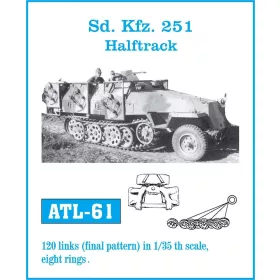   Friulmodel Tracks for Sd.Kfz.251 Halftrack - fém lánctalpkészlet
