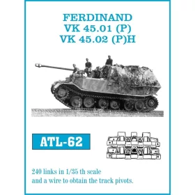   Friulmodel Tracks for Ferdinand - Ferdinand / VK 45.01(P) / VK 45.02(P)H – fém lánctalpkészlet
