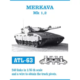   Friulmodel Tracks for Merkava Mk 1.2 - Merkava Mk.1 / Mk.2 – fém lánctalpkészlet