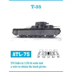 Friulmodel Tracks for T-35 - fém lánctalpkészlet