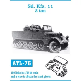   Friulmodel Tracks for Sd.Kfz 11 3-ton - fém lánctalpkészlet
