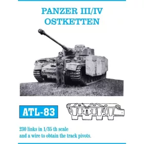   Friulmodel Tracks for Panzer III/IV Ostketten - Pz III / Pz IV – Ostketten keleti lánctalp – fém lánctalpkészlet