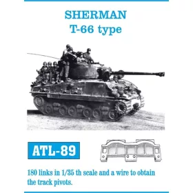   Friulmodel Tracks for Sherman T-66 type - fém lánctalpkészlet