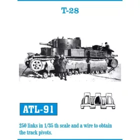Friulmodel Tracks for T-28 - fém lánctalpkészlet
