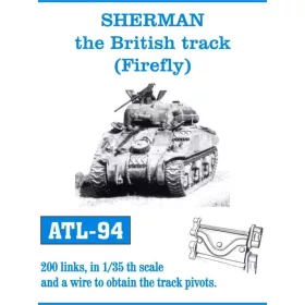   Friulmodel Tracks for SHERMAN T-56 E1 type - Sherman Firefly – brit lánctalptípus – fém lánctalpkészlet