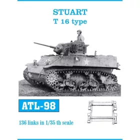   Friulmodel Tracks for Stuart T 16 Type Einzelkettenglieder - T16 típus – fém lánctalpkészlet