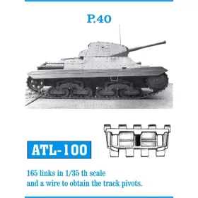   Friulmodel Tracks for P.40 Einzelkettenglieder - P.40 egyenkénti láncszemek – fém lánctalpkészlet
