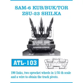   Friulmodel Tracks for SAM-6 KUB/BUK/TOR ZSU-23 SHILKA - fém lánctalpkészlet