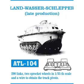   Friulmodel Tracks for Land-Wasser-Schlepper late production - Land-Wasser-Schlepper, késői gyártás – fém lánctalpkészlet