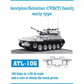   Friulmodel Tracks for Scorpion/Scimitar CVR (T) family early t - Scorpion / Scimitar CVR(T) család, korai típus – fém lánctalpkészlet