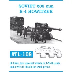   Friulmodel Tracks for Soviet 203mm B-4 Howitzer - szovjet 203 mm-es B-4 tarack – fém lánctalpkészlet