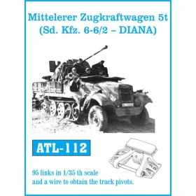   Friulmodel Tracks for Mitt. Zugkraftwagen 5t (Sd.Kfz.6-6/2-D.) - Sd.Kfz.6 / 6/2 „Diana” 5 tonnás közepes vontató – fém lánctalpkészlet