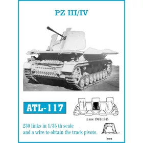 Friulmodel Tracks for PZ III/IV - fém lánctalpkészlet