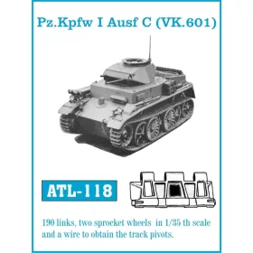   Friulmodel Tracks for Pz.Kpfw I Ausf C (VK.601) - fém lánctalpkészlet