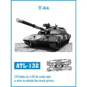 Friulmodel Tracks for T-64 - fém lánctalpkészlet