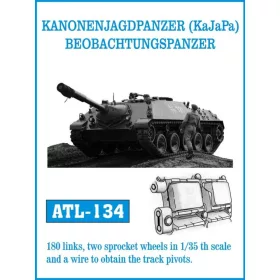   Friulmodel Tracks for KANONENJAGDPANZER (KaJaPa) /Jaguar1-2/ BEOBACHTUNGSPANZER - Kanonenjagdpanzer / Jaguar 1–2 / Beobachtungspanzer – fém lánctalpkészlet