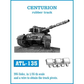   Friulmodel Tracks for CENTURION rubber track - gumibetétes lánctalptípus – fém lánctalpkészlet