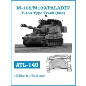   Friulmodel Tracks for M108 / M109 / PALADIN T-154 Type track - T154 típus – fém lánctalpkészlet