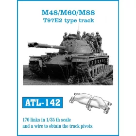   Friulmodel Tracks for M48/M60/M88 T97E2 type track - T97E2 típus – fém lánctalpkészlet