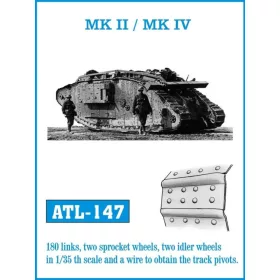   Friulmodel Tracks for MK II /MK IV / MK V - fém lánctalpkészlet