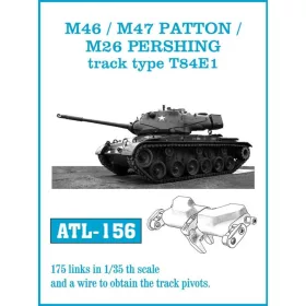   Friulmodel Tracks for M46 /M47 PATTON M26 PERSHING track type T84E1 - T84E1 típus – fém lánctalpkészlet