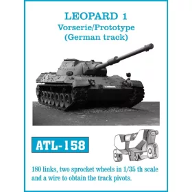   Friulmodel Tracks for LEOPARD 1 Vorserie/Prototype (German track) - Leopard 1 Vorserie / prototípus – német lánctalptípus – fém lánctalpkészlet