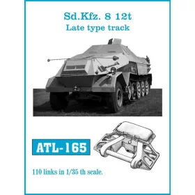   Friulmodel Tracks for Sd.Kfz. 8 12t Late type track - Sd.Kfz.8 12 t, késői lánctalptípus – fém lánctalpkészlet