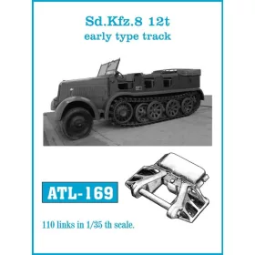   Friulmodel Tracks for Sd.Kfz.8 12t early type track - Sd.Kfz.8 12 t, korai lánctalptípus – fém lánctalpkészlet