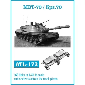   Friulmodel Tracks for MBT-70 / Kpz.70 - fém lánctalpkészlet