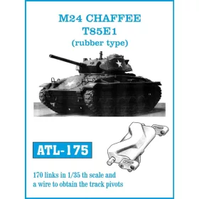   Friulmodel Tracks for M24 CHAFFEE T85E1 (rubber type) - T85E1 gumibetétes típus – fém lánctalpkészlet