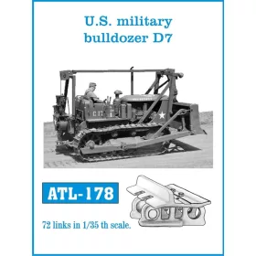  Friulmodel Tracks for U.S. military bulldozer D7 - amerikai D7 katonai buldózer – fém lánctalpkészlet
