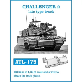   Friulmodel Tracks for CHALLENGER 2 late type track - Challenger 2, késői lánctalptípus – fém lánctalpkészlet
