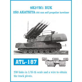   Friulmodel Tracks for 9K37M1 BUK 2S3 AKATSIYA 152 mm self propeller howitzer - 9K37M1 Buk / 2S3 Akatsiya 152 mm-es önjáró tarack – fém lánctalpkészlet