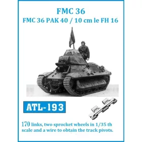   Friulmodel Tracks for FCM 36 / FCM 36 PAK 40 / 10 cm le FH 16 - fém lánctalpkészlet
