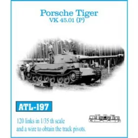   Friulmodel Tracks for Porsche Tiger VK45.01, 120 links - Porsche Tiger VK 45.01(P) – 120 láncszem – fém lánctalpkészlet