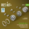 ResKit Models Merkava Mk.3 – acél futógörgő-, lánckerék- és feszítőkerék-készlet, Meng/HobbyBoss maketthez
