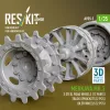 ResKit Models Merkava Mk.3 – acél futógörgő-, lánckerék- és feszítőkerék-készlet, Meng/HobbyBoss maketthez